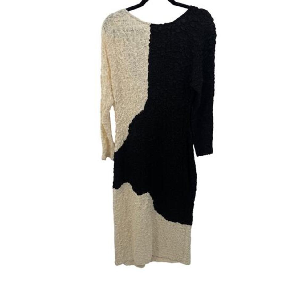 Mara Hoffman The Amy Popcorn Bodycon Midi Dress Black and White Size XL‎ - Picture 10 of 15